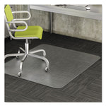 DuraMat Moderate Use Chair Mat, Low Pile Carpet, Flat, 36 x 48, Lipped, Clear