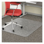 EconoMat Occasional Use Chair Mat, Low Pile Carpet, Flat, 46 x 60, Rectangle, Clear