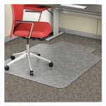 EconoMat Occasional Use Chair Mat, Low Pile Carpet, Flat, 36 x 48, Lipped, Clear