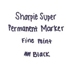 Super Permanent Marker, Fine Bullet Tip, Black, 6/Pack