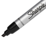 Durle Metal Barrel Permanent Marker, Broad Chisel Tip, Black