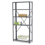 Commercial Steel Shelving Unit, Five-Shelf, 36w x 12d x 75h, Dark Gray