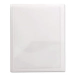 Frame View Poly Two-Pocket Folder, 100-Sheet Capacity, 11 x 8.5, Clear/Oyster, 5/Pack