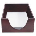 Double-Deep Hardwood Stackable Desk Trays, 1 Section, Letter Size Files, 10.13" x 12.63" x 5", Mahogany