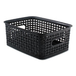 Weave Bins, 9.88 x 7.38 x 4, Black, 3/Pack