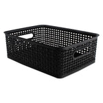 Weave Bins, 14.25 x 10.25 x 4.75, Black, 2/Pack