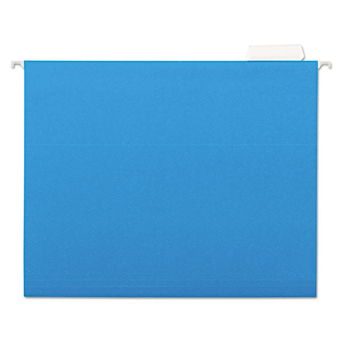 7530013649499 SKILCRAFT Hanging File Folder, Letter Size, 1/5-Cut Tabs, Blue, 25/Box