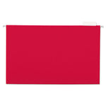 Deluxe Bright Color Hanging File Folders, Legal Size, 1/5-Cut Tabs, Red, 25/Box