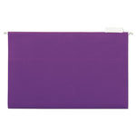 Deluxe Bright Color Hanging File Folders, Legal Size, 1/5-Cut Tabs, Violet, 25/Box