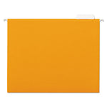 Deluxe Bright Color Hanging File Folders, Letter Size, 1/5-Cut Tabs, Orange, 25/Box