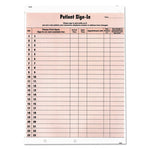 Patient Sign-In Label Forms, Two-Part Carbon, 8.5 x 11.63, Salmon Sheets, 125 Forms Total