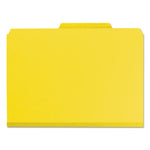 Expanding Recycled Heavy Pressboard Folders, 1/3-Cut Tabs: Assorted, Letter Size, 1" Expansion, Yellow, 25/Box