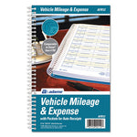 Vehicle Mileage and Expense Book, One-Part (No Copies), 5.25 x 8.5, 49 Forms Total