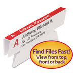 Viewables Hanging Folder Tabs and Labels, Quick-Fold Tabs with Labels, 1/3-Cut, White, 3.5" Wide, 45/Pack