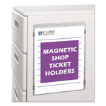Magnetic Shop Ticket Holders, Super Heavyweight, 50 Sheets, 9 x 12, 15/Box