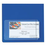 Self-Adhesive Business Card Holders, Side Load, 2 x 3.5, Clear, 10/Pack