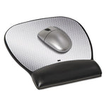 Antimicrobial Gel Large Mouse Pad with Wrist Rest, 9.25 x 8.75, Black