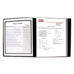 Bound Sheet Protector Presentation Book, 12 Letter-Size Sleeves, Black