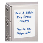 Self-Stick Dry Erase Sheets, 8.5 x 11, White Surface, 25/Box