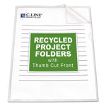 Poly Project Folders, Letter Size, Clear, 25/Box