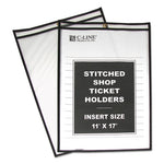 Shop Ticket Holders, Stitched, Both Sides Clear, 75", 11 x 17, 25/Box