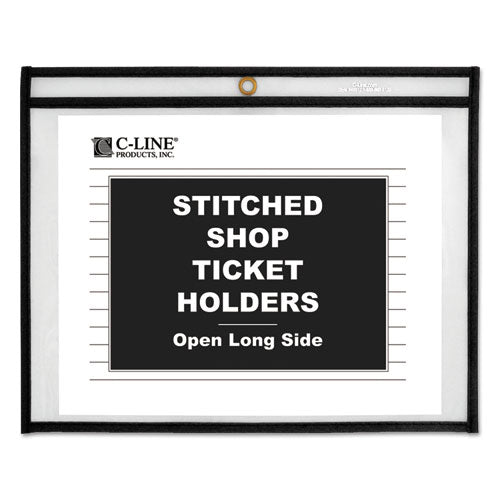 Shop Ticket Holders, Stitched, Both Sides Clear, 75 Sheets, 12 x 9, 25/Box