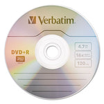 DVD+R Recordable Disc, 4.7 GB, 16x, Spindle, Matte Silver, 50/Pack