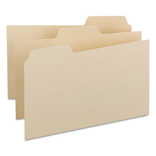 Manila Card Guides, 1/3-Cut Top Tab, Blank, 5 x 8, Manila, 100/Box