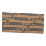 Flat Coin Wrappers, Dollar Coin, $25, Pop-Open Wrappers, 1000/Box