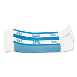 Currency Straps, Blue, $100 in Dollar Bills, 1000 Bands/Pack