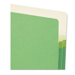 Colored File Pockets, 1.75" Expansion, Letter Size, Green