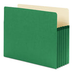 Colored File Pockets, 5.25" Expansion, Letter Size, Green