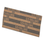 Flat Coin Wrappers, Dollar Coin, $25, Pop-Open Wrappers, 1000/Box