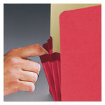 Colored File Pockets, 3.5" Expansion, Legal Size, Red