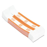 Currency Straps, Orange, $50 in Dollar Bills, 1000 Bands/Pack