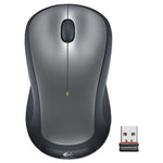 M310 Wireless Mouse, 2.4 GHz Frequency/30 ft Wireless Range, Left/Right Hand Use, Silver/Black