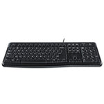 K120 Ergonomic Desktop Wired Keyboard, USB, Black