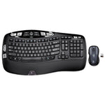 MK550 Wireless Wave Keyboard + Mouse Combo, 2.4 GHz Frequency/30 ft Wireless Range, Black