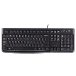 K120 Ergonomic Desktop Wired Keyboard, USB, Black