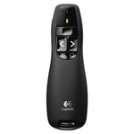 R400 Wireless Presentation Remote with Laser Pointer, Class 2, 50 ft Range, Matte Black