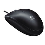 B100 Optical USB Mouse, USB 2.0, Left/Right Hand Use, Black