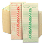 Time Clock Cards, Replacement for CH-107-2, Two Sides, 3.5 x 9, 500/Box