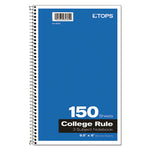 Coil-Lock Wirebound Notebooks, 3-Subject, Medium/College Rule, Randomly Assorted Cover Color, (150) 9.5 x 6 Sheets