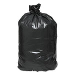 Linear Low Density Recycled Can Liners, 56 gal, 1.25 mil, 43" x 48", Black, 10 Bags/Roll, 10 Rolls/Carton