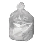 Waste Can Liners, 30 gal, 8 mic, 30" x 36", Natural, 25 Bags/Roll, 20 Rolls/Carton