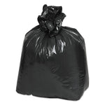 Linear Low-Density Can Liners, 10 gal, 0.6 mil, 24" x 23", Black, 25 Bags/Roll, 20 Rolls/Carton