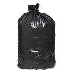 Linear Low-Density Can Liners, 45 gal, 0.63 mil, 40" x 46", Black, 25 Bags/Roll, 10 Rolls/Carton