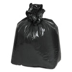 Linear Low-Density Can Liners, 16 gal, 0.6 mil, 24" x 33", Black, 25 Bags/Roll, 20 Rolls/Carton