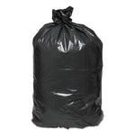 Linear Low Density Recycled Can Liners, 60 gal, 1.25 mil, 38" x 58", Black, 10 Bags/Roll, 10 Rolls/Carton