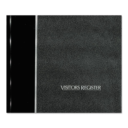 Hardcover Visitor Register Book, Black Cover, 9.78 x 8.5 Sheets, 128 Sheets/Book